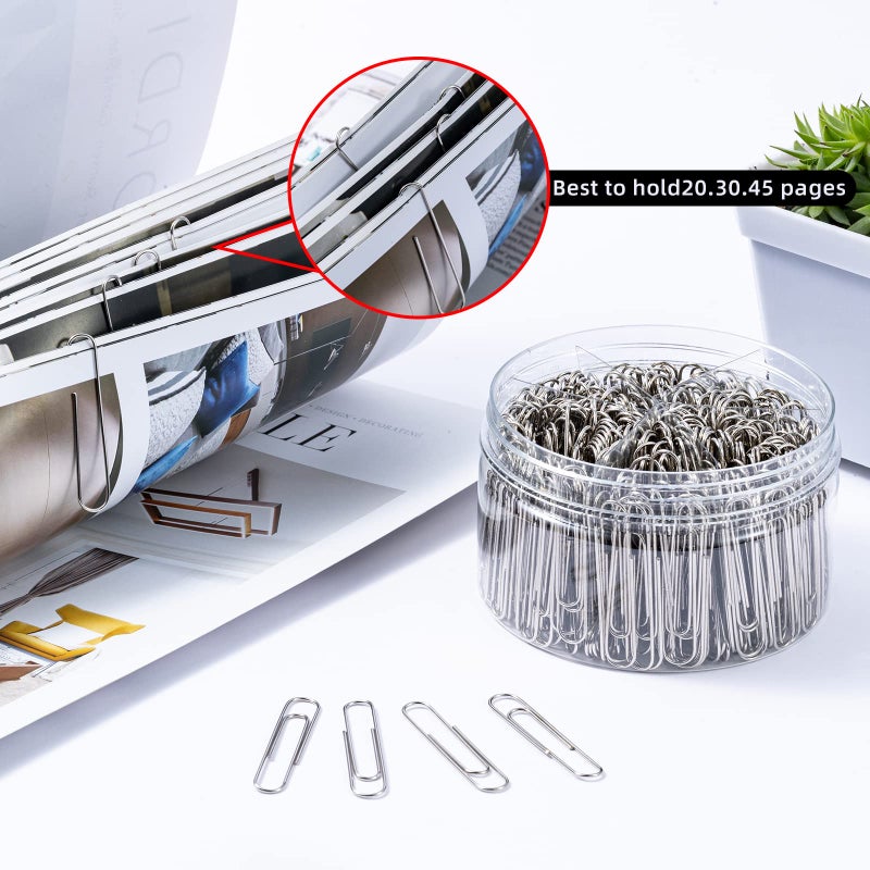 ZYFOFFICE Colored Jumbo Paper Clips  300pcs 2 Inch (50 mm) Paper Clip Paperclips Colorful Clips for Paperwork Ideal for Home  School and Office Use Colored - Image 3